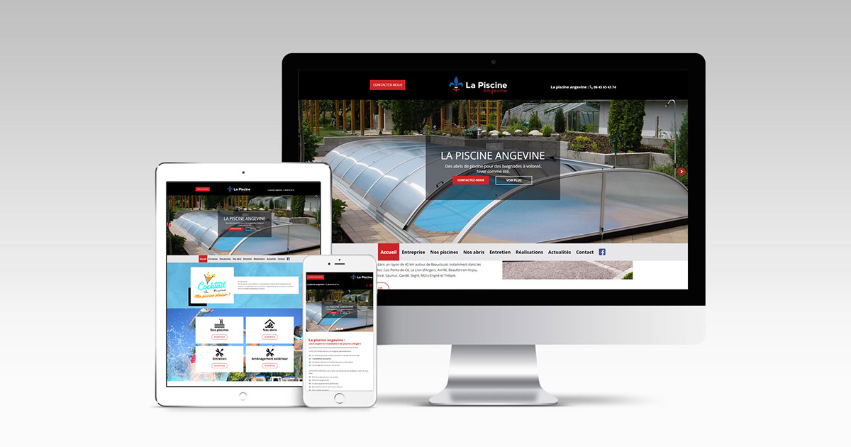 LA PISCINE ANGEVINE PISCINE ANGERS Website Mockup